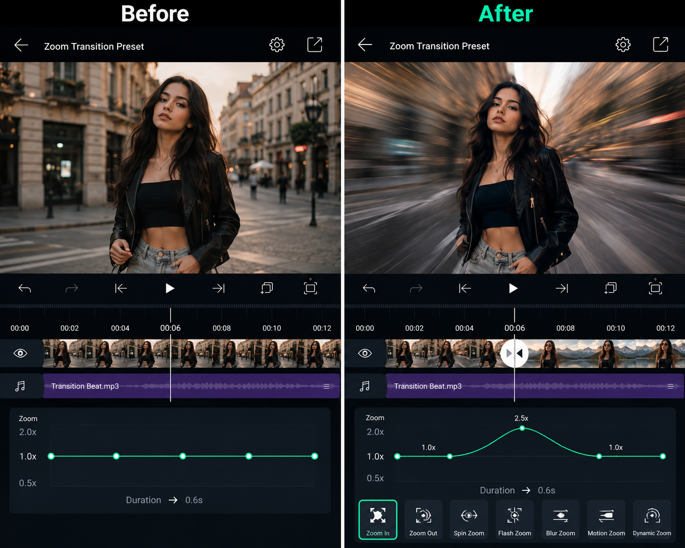 Zoom Transition Presets
